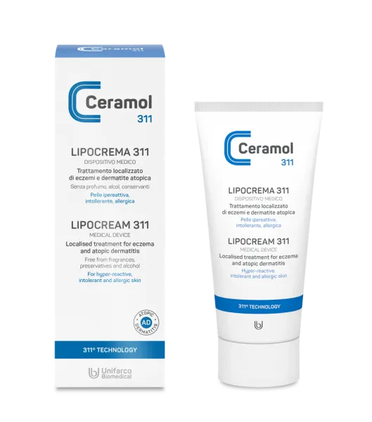 CERAMOL 311 LIPOCREAM kūno kremas jautriai, dirgliai ir alergiškai odai 50ml