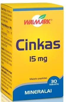 Maisto papildas WALMARK Cinkas 15mg N30