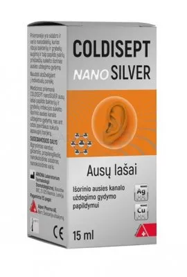 COLDISEPT nanoSilver ausų lašai 15ml