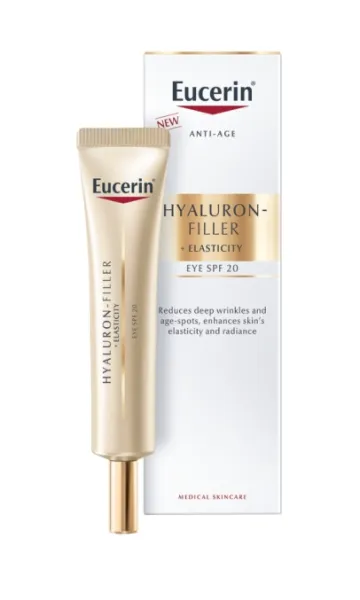 EUCERIN Hyaluron Filler + Elasticity akių srities kremas brandžiai odai SPF20 15ml