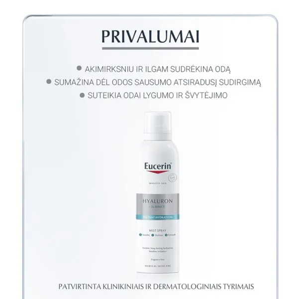 EUCERIN Hyaluron Filler purškiamoji migla 150ml
