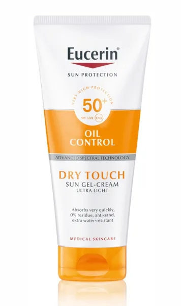 EUCERIN gelinis kūno kremas nuo saulės DRY TOUCH SPF50+ 200ml