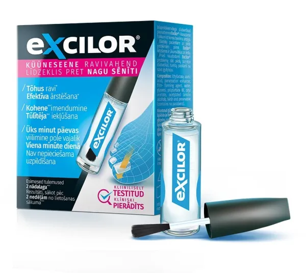 EXCILOR Solution teptukas nagų grybeliui gydyti 3.3ml