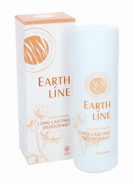 EARTH LINE ilgalaikis dezodorantas Cotton flower (be aliuminio druskų) 50ml