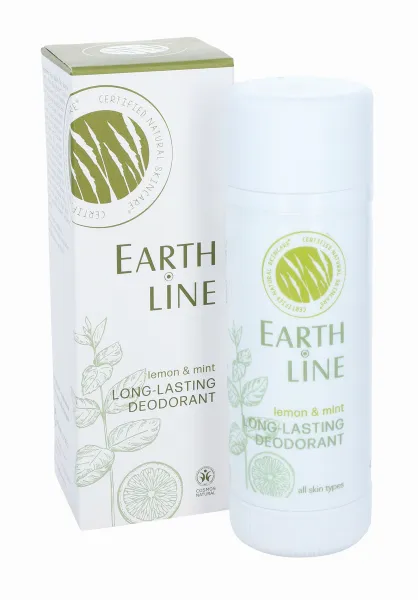 EARTH LINE ilgalaikis dezodorantas Lemon&Mint (be aliuminio druskų) 50ml