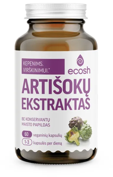 Maisto papildas ECOSH Artišokų ekstraktas kapsulės N60