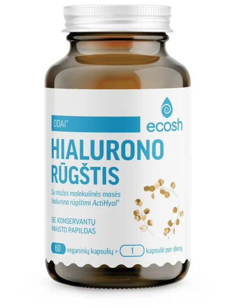 Maisto papildas ECOSH Hialurono rūgštis su ActiHyal® 250 mg kapsulės N60
