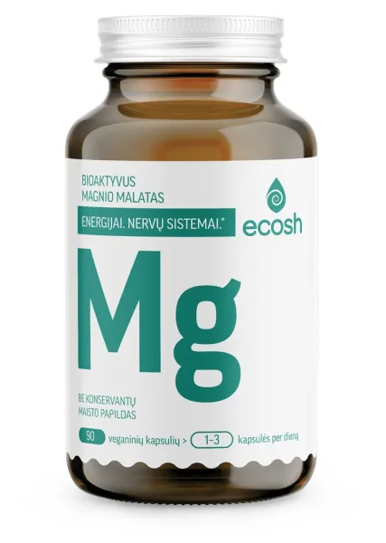 Maisto papildas ECOSH bioaktyvus Magnis malatas 77mg kapsulės N90
