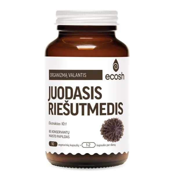 Maisto papildas ECOSH JUODASIS RIEŠUTMEDIS 500mg N90