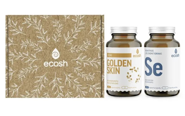 Maisto papildų ECOSH Rinkinys JAI: Golden Skin N90 + Selenas N90