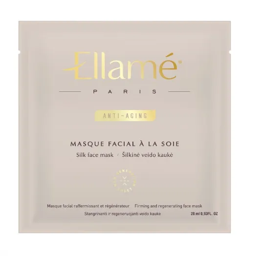 ELLAME stangrinamoji šilkinė veido kaukė ANTI-AGING, 1 vnt.
