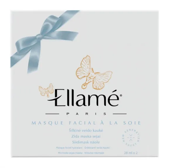 ELLAME drėkinanti šilkinė veido kaukė HYDRO COMPLEX, 2 vnt.