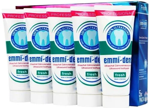 EMMI-DENT Nano-bubble dantų pasta FRESH skirta valyti ultragarsu 3x75ml