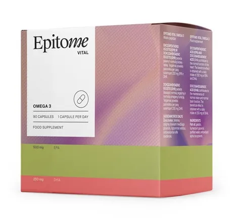 Maisto papildas EPITOME Vital Omega 3 kapsulės N90