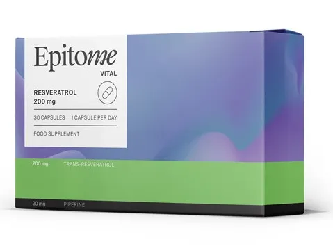 Maisto papildas EPITOME Vital Resveratrol 200mg kapsulės N30