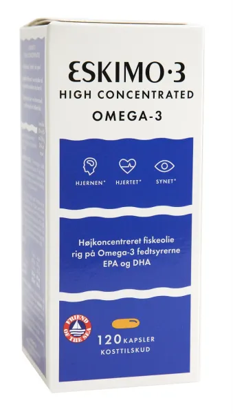 Maisto papildas ESKIO-3 HIGH concentrated OMEGA-3 žuvų taukai N120