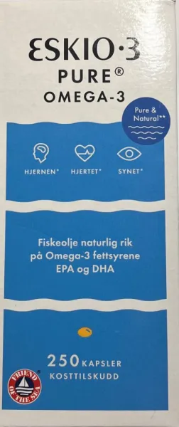 Maisto papildas ESKIO-3 OMEGA-3 žuvų taukai N250