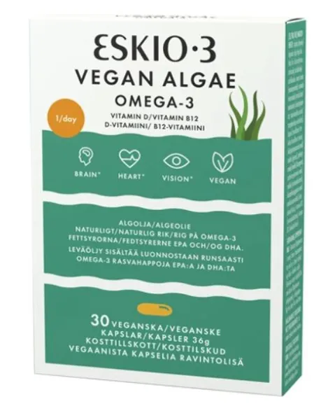 Maisto papildas ESKIO-3 VEGAN ALGAE N30