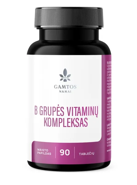 Maisto papildas GAMTOS NAMAI B grupės vitaminų kompleksas tabletės N90