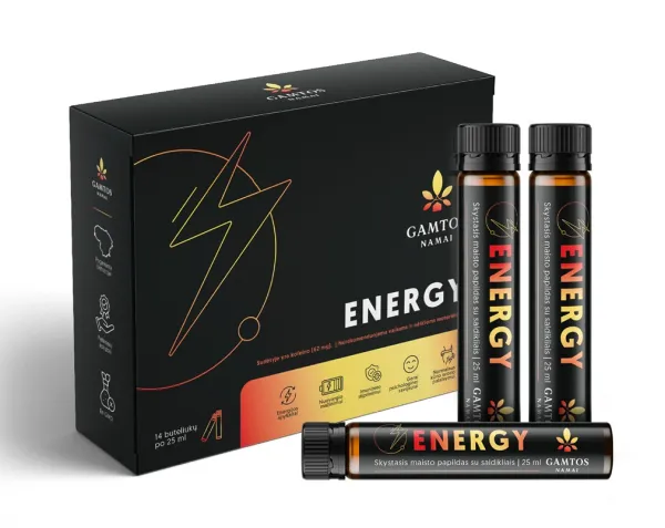 Maisto papildas GAMTOS NAMAI Energy Shots buteliukuose 25ml N14