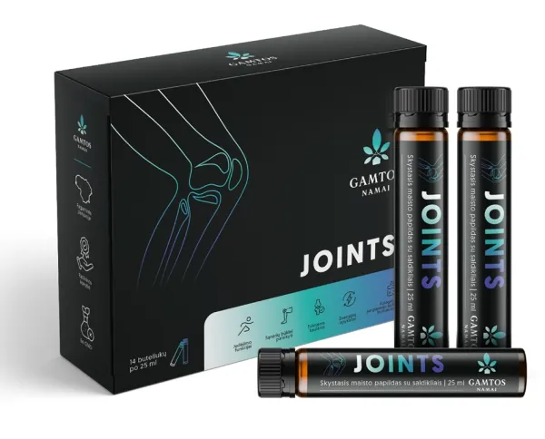 Maisto papildas GAMTOS NAMAI Joints Shots buteliukuose 25ml N14
