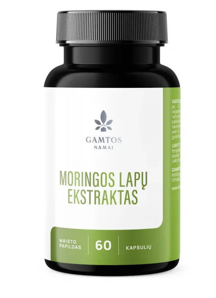 Maisto papildas GAMTOS NAMAI Moringos lapų ekstraktas kapsulės N60