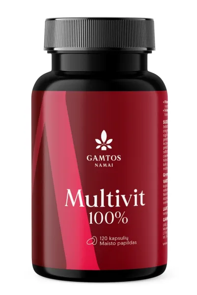 Maisto papildas GAMTOS NAMAI Multivit 100% kapsulės N120