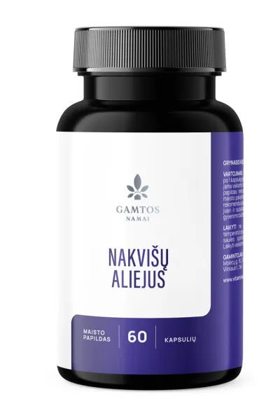 Maisto papildas GAMTOS NAMAI Nakvišų Aliejus 1000mg kapsulės N60