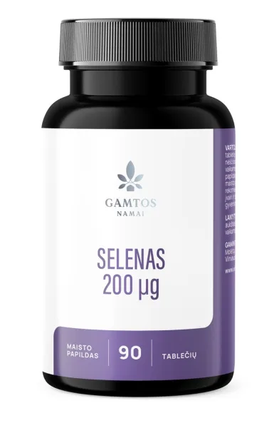 Maisto papildas GAMTOS NAMAI Selenas 200mg tabletės N90