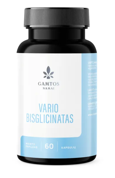 Maisto papildas GAMTOS NAMAI Vario bisglicinatas kapsulės N60