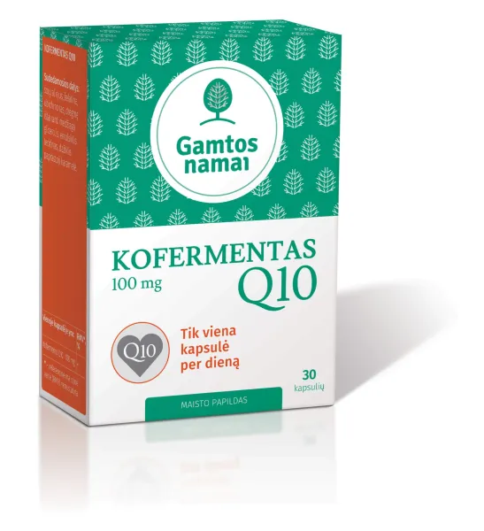 Maisto papildas GAMTOS NAMAI KOFERMENTAS Q10 100mg N30