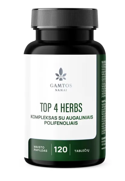 Maisto papildas GAMTOS NAMAI TOP 4 Herbs N120