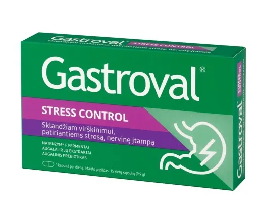 Maisto papildas Gastroval Stress Control kietosios kapsulės N15