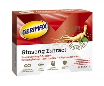 Maisto papildas GERIMAX Ginseng Extract 200mg tabletės N30
