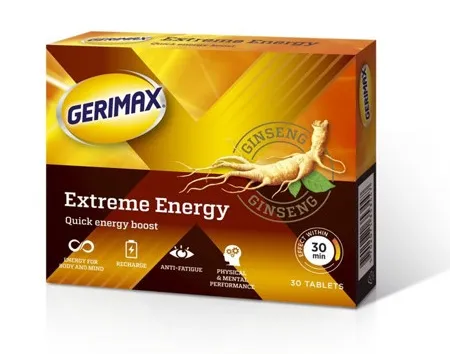 Maisto papildas GERIMAX Extreme Energy tabletės N30