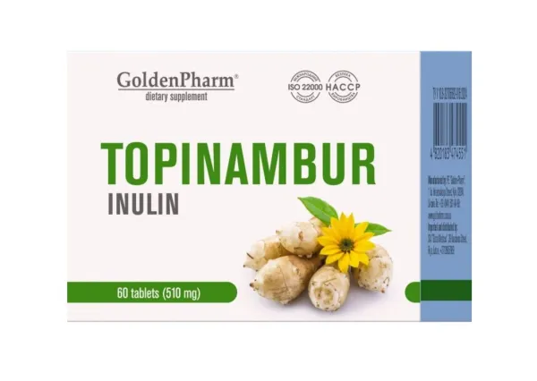 Maisto papildas Golden Pharm Topinambur tabletės N60