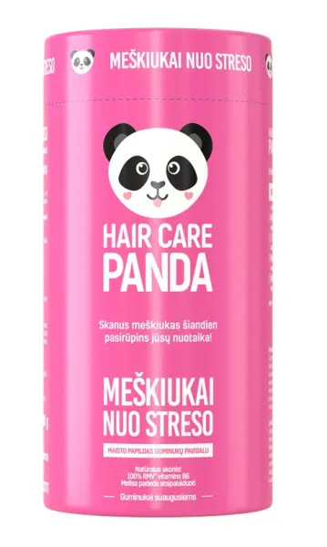 Maisto papildas nuo streso HAIR CARE PANDA Meškiukai (guminukai) N60