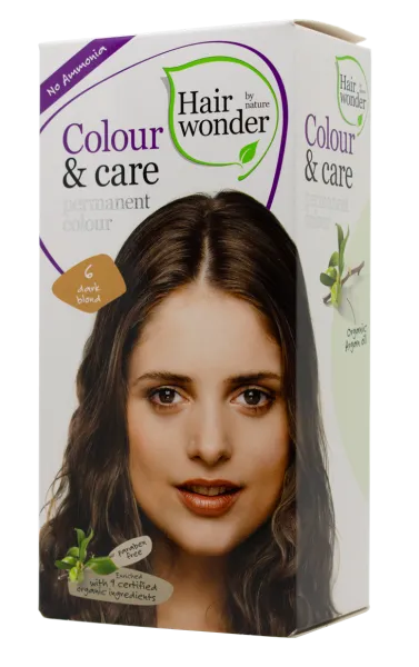 HAIRWONDER Colour&Care (spalva: tamsi blondinė 6) ilgalaikiai plaukų dažai be amoniako