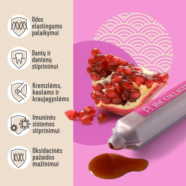 Maisto papildas HSC COLLAGEN Premium skystas kolagenas 15x20ml buteliukai