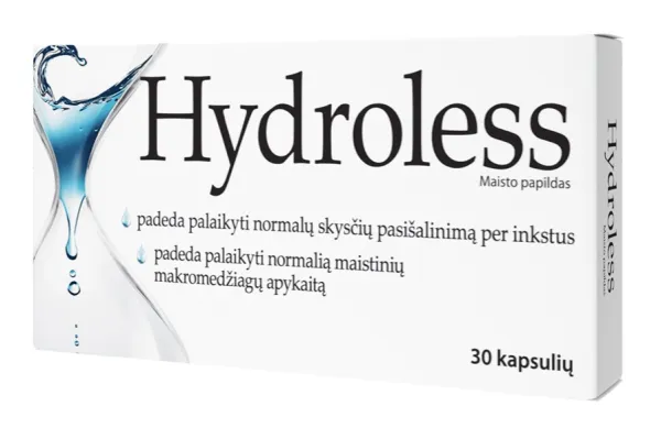 Maisto papildas HYDROLESS kapsulės N30