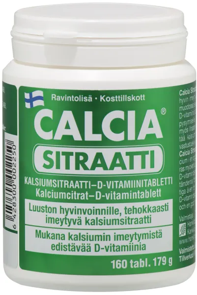 Maisto papildas HANKINTATUKKU CALCIA SITRAATTI N160