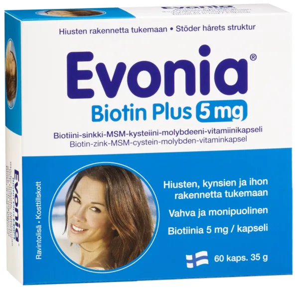Maisto papildas HANKINTATUKKU EVONIA BIOTIN PLUS plaukams N60