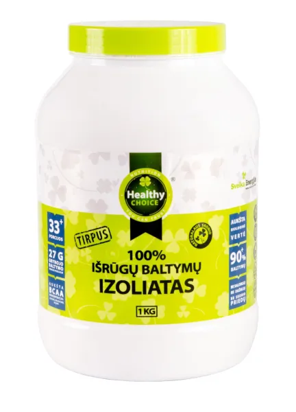 HEALTHY CHOICE išrūgų baltymų izoliatas (natūralus) 1kg