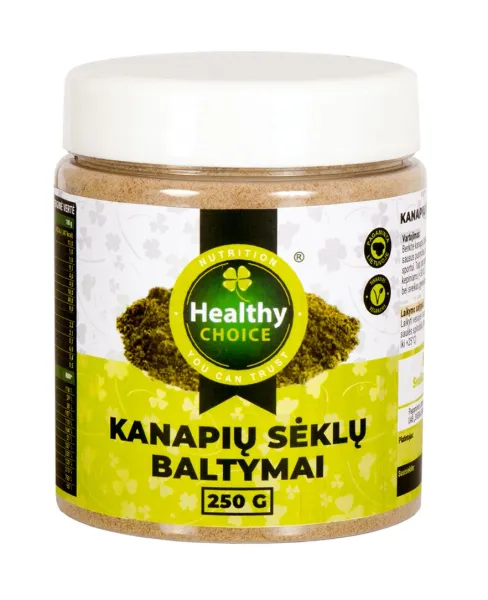 HEALTHY CHOICE kanapių sėklų baltymai 250g
