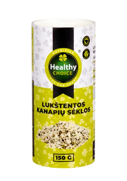 HEALTHY CHOICE lukštentos kanapių sėklos 150g