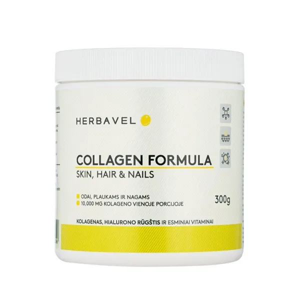 Maisto papildas HERBAVEL Collagen Formula milteliai 300g