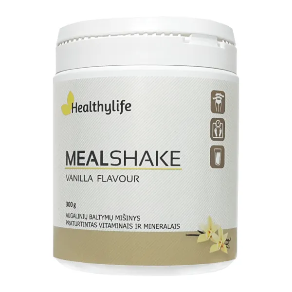 Maisto papildas HERBAVEL Mealshake milteliai kokteiliui 300g (vanilės sk)