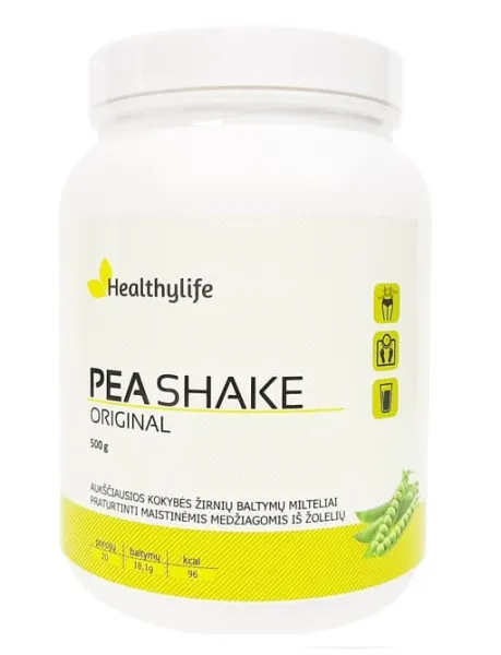 Maisto papildas HERBAVEL Peashake milteliai kokteiliui 500g