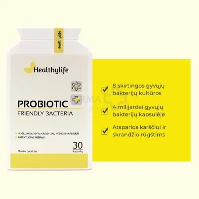 Maisto papildas HERBAVEL Probiotic Friendly Bacteria N30