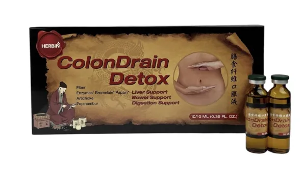 Maisto papildas HERBIN ColonDrain Detox buteliukai 10x10 ml